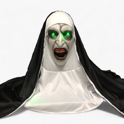 Raven | LED Nun Mask - Spooky Halloween Look