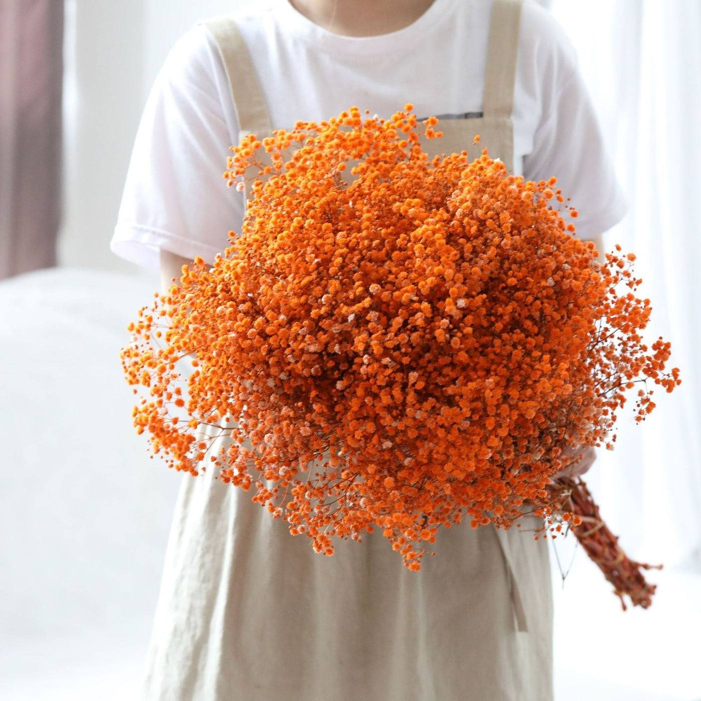 Dried Preserved Gypsophila Flower Bouquet – Natural Decor