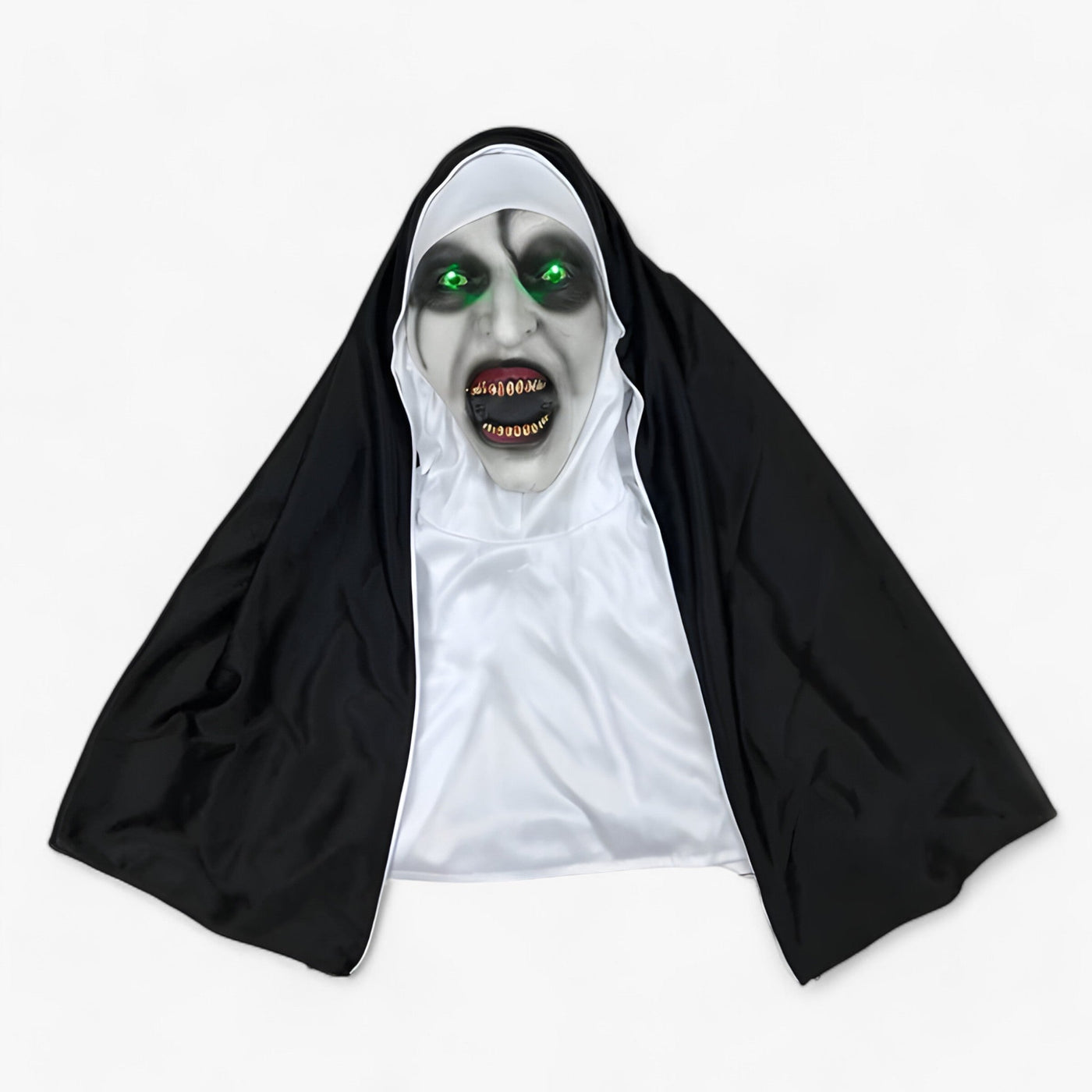 Raven | LED Nun Mask - Spooky Halloween Look