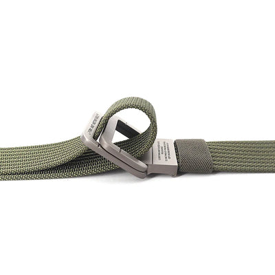 Unisex Canvas Belt – Double Metal Ring Buckle, Adjustable
