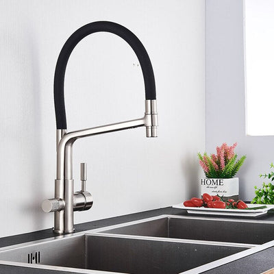 Pull Down Kitchen Faucet with Filtered Water Outlet