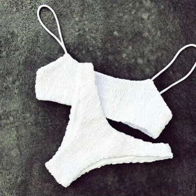 Women’s Push-Up Padded Pleated Bikini Set for Beachwear