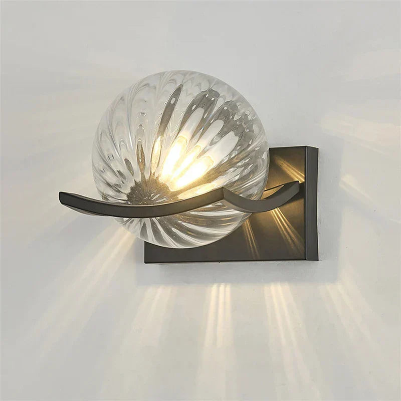 Modern LED Wall Lamp with Glass Panel