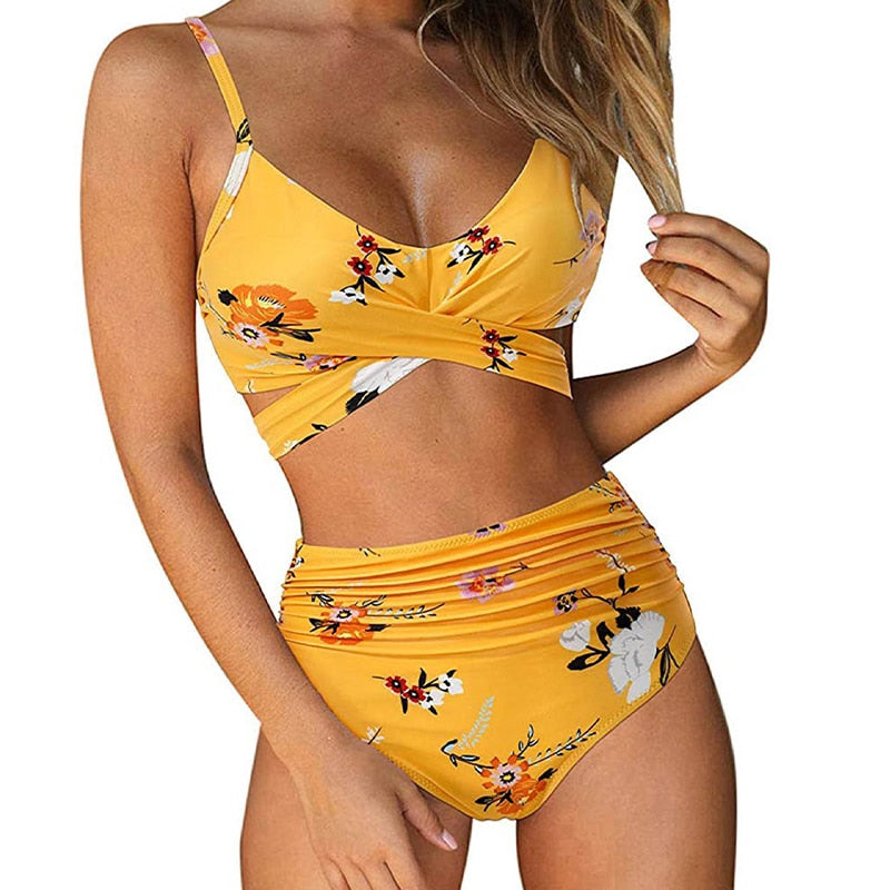 Belle High Waisted Bikini – Colorful Women’s Swimwear Set