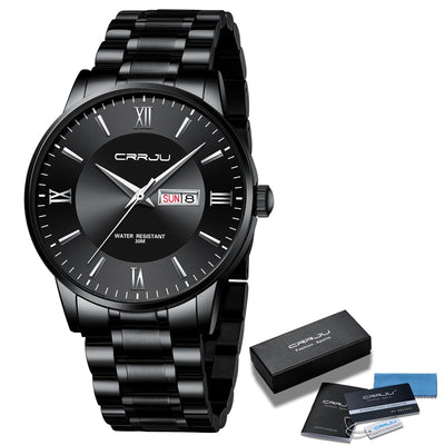 Men’s Stainless Steel Waterproof Sport Quartz Watch