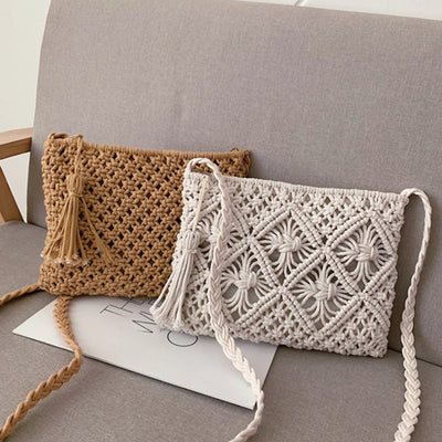Woven Shoulder Bag for Women – Summer Boho Style
