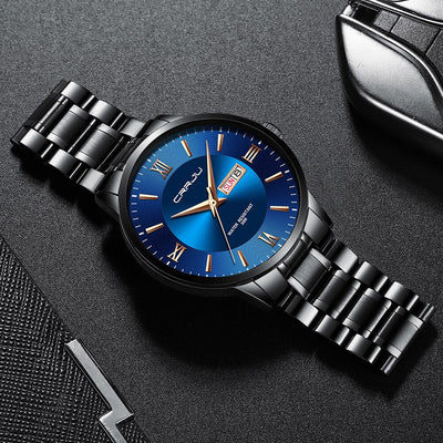 Men’s Stainless Steel Waterproof Sport Quartz Watch