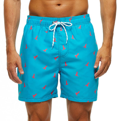 Men’s Quick-Dry Swim Shorts with Adjustable Drawstring Waist
