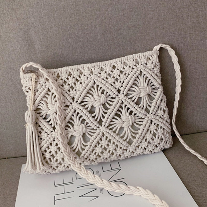 Woven Shoulder Bag for Women – Summer Boho Style