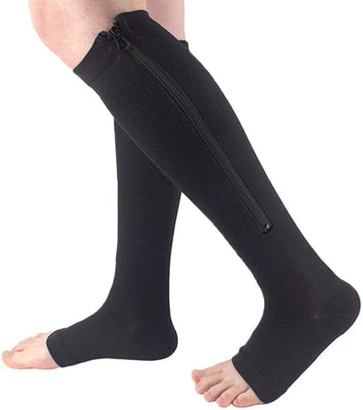 Support Compression Stockings with Zipper – Comfortable & Breathable