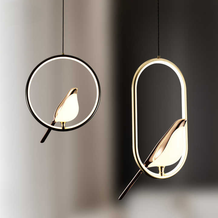 MrBird Gold Bird Pendant Light – Modern Elegant Lamp