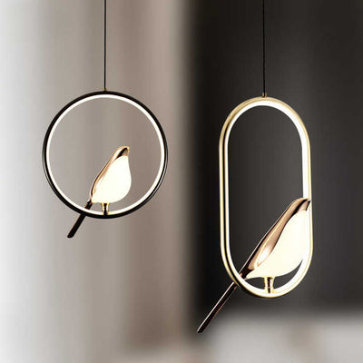 MrBird Gold Bird Pendant Light – Modern Elegant Lamp