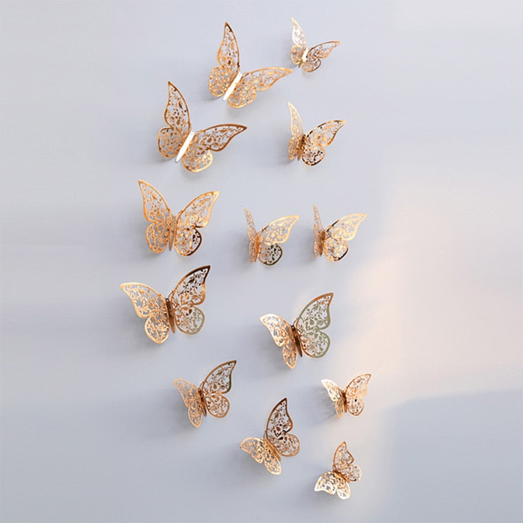 3D Butterfly Wall Stickers for Wedding and Home Decor