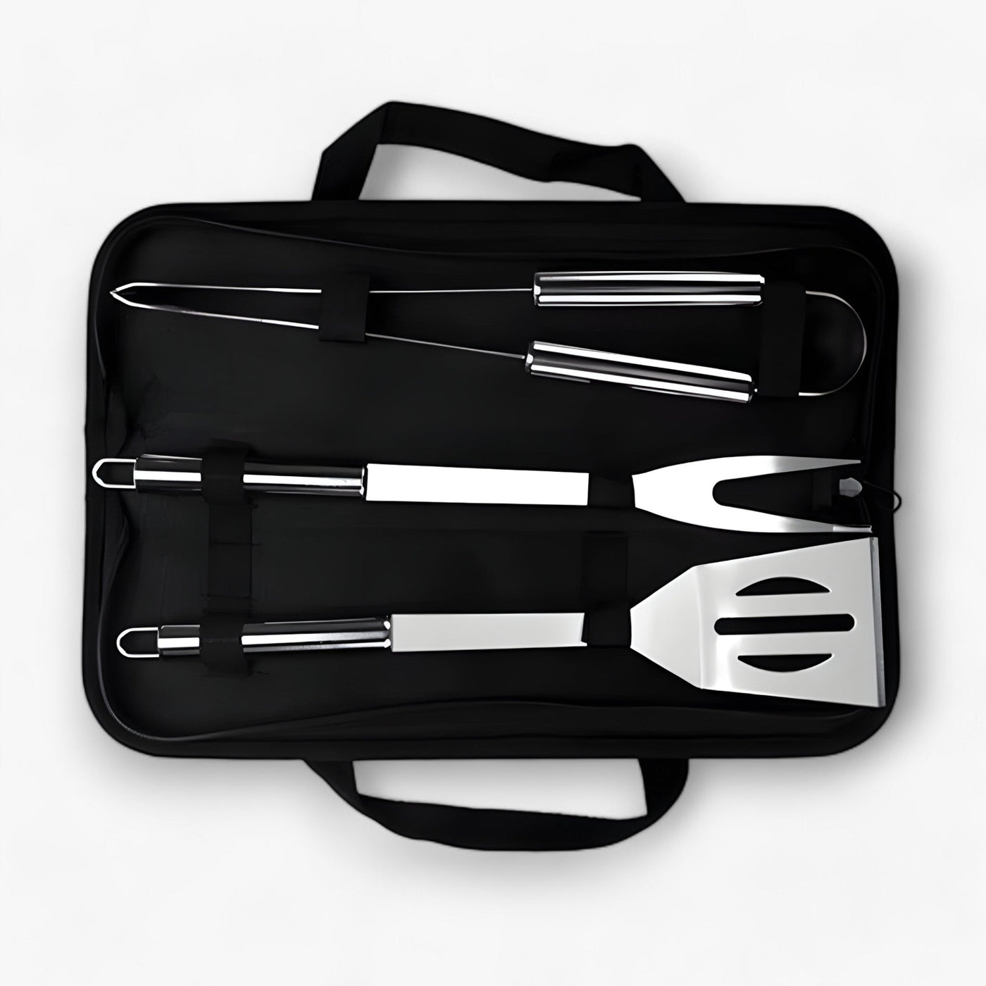 Stainless Steel BBQ Grill Tool Set with Carrying Case