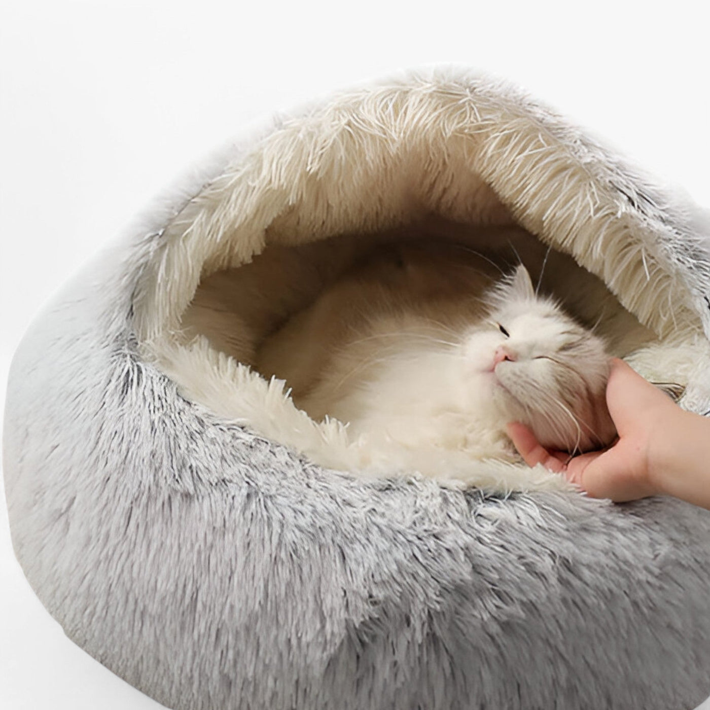 Soft Winter Pet Bed with Washable Cover and Non-Slip Base