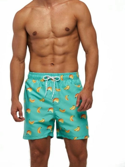 Men’s Quick-Dry Swim Shorts with Adjustable Drawstring Waist