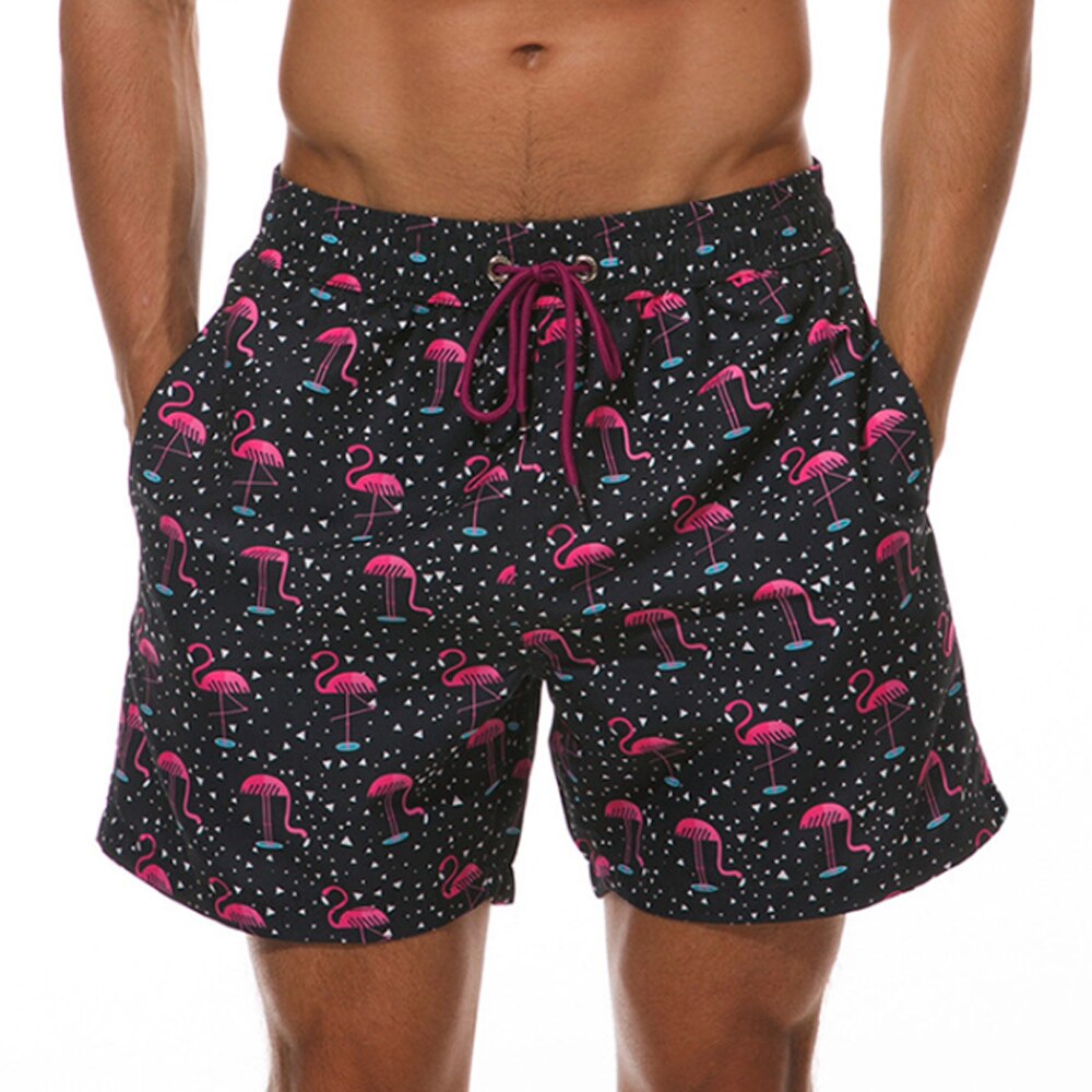 Men’s Quick-Dry Swim Shorts with Adjustable Drawstring Waist