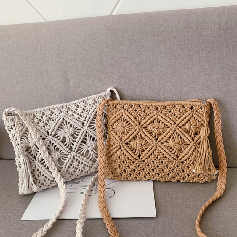 Woven Shoulder Bag for Women – Summer Boho Style