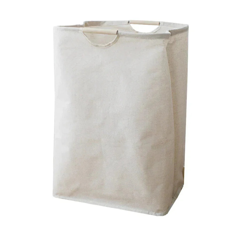 Foldable Cotton Linen Laundry Basket (Japanese Style)