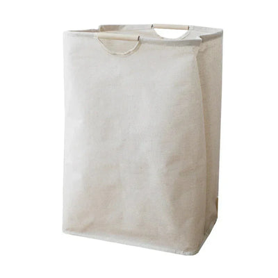 Foldable Cotton Linen Laundry Basket (Japanese Style)
