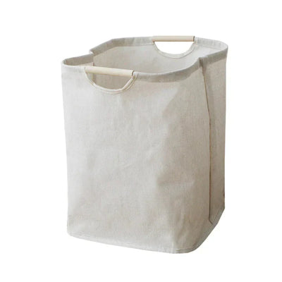 Foldable Cotton Linen Laundry Basket (Japanese Style)