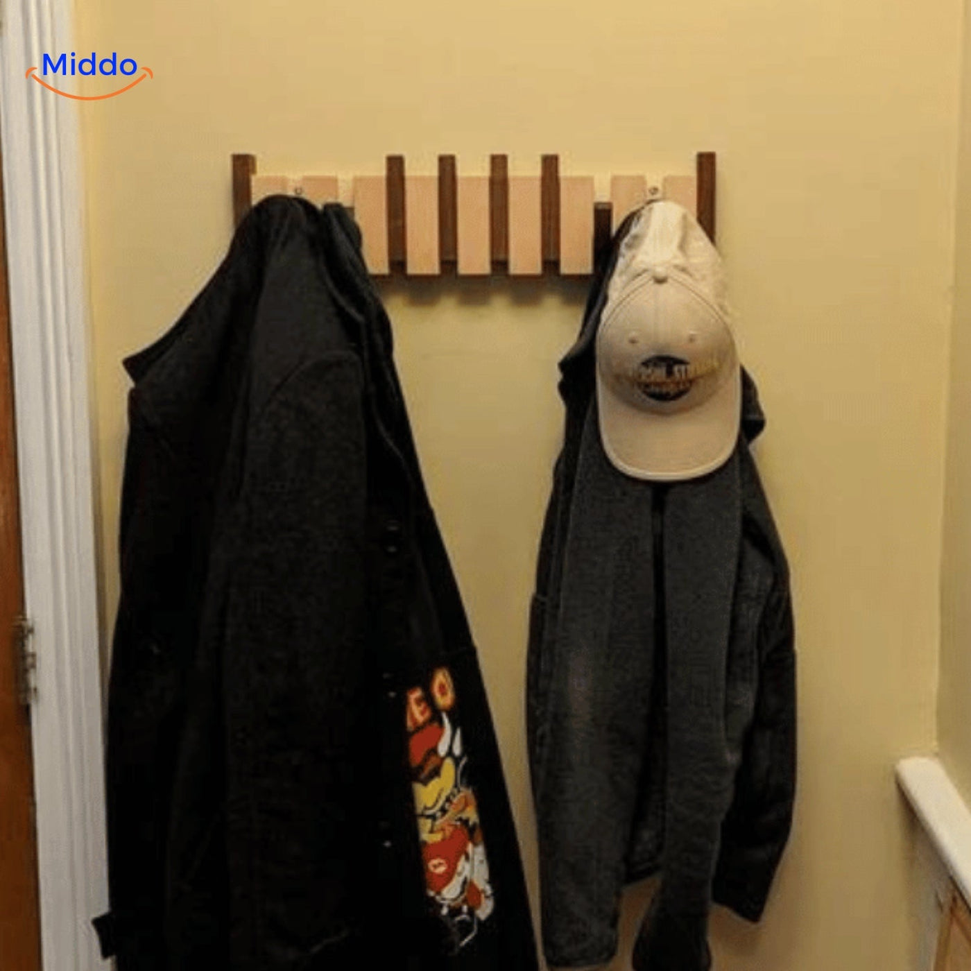Handmade Wooden Piano Wall Coat Rack