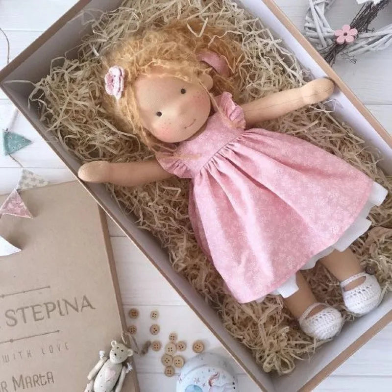 Handmade Cotton Plush Doll – Waldorf Emma Toy