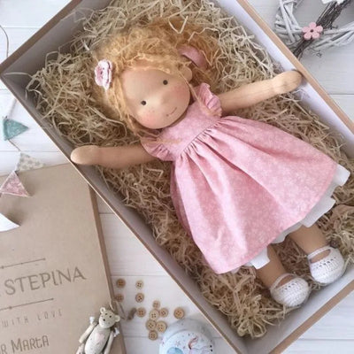 Handmade Cotton Plush Doll – Waldorf Emma Toy