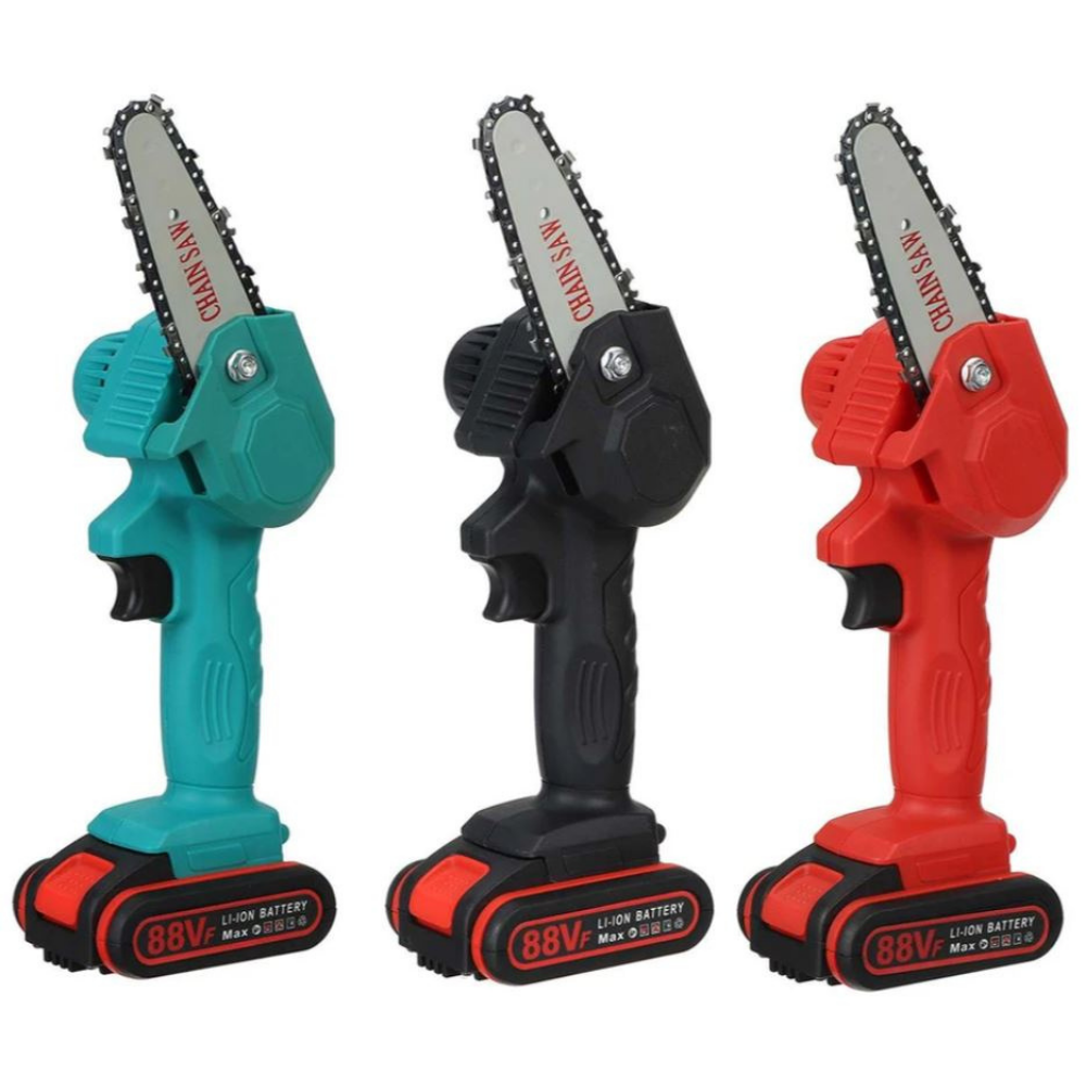 Electric Battery Chainsaw with 2 Rechargeable Batteries