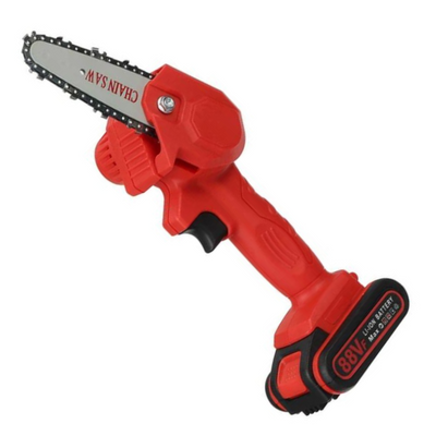 Electric Battery Chainsaw with 2 Rechargeable Batteries