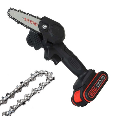 Electric Battery Chainsaw with 2 Rechargeable Batteries