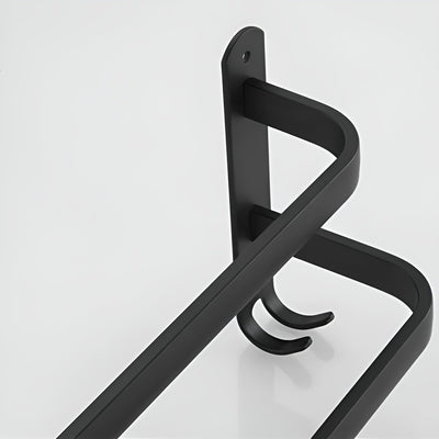 HangEase 3-Layer Wall Towel Rack – Black