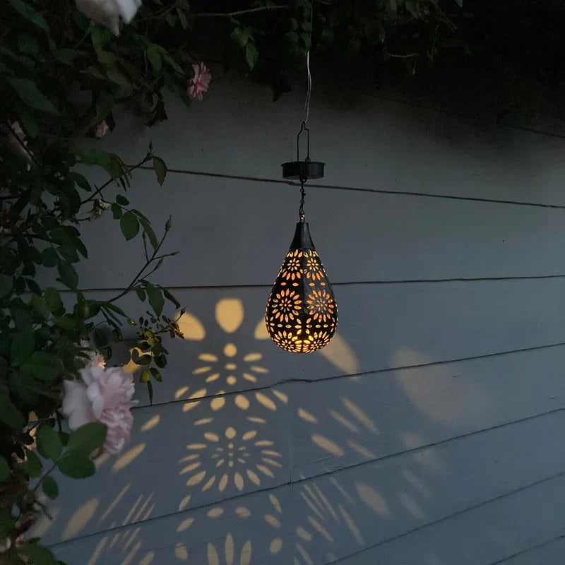 Solar Drop Garden Light with Warm White LED – Waterproof Outdoor Lighting