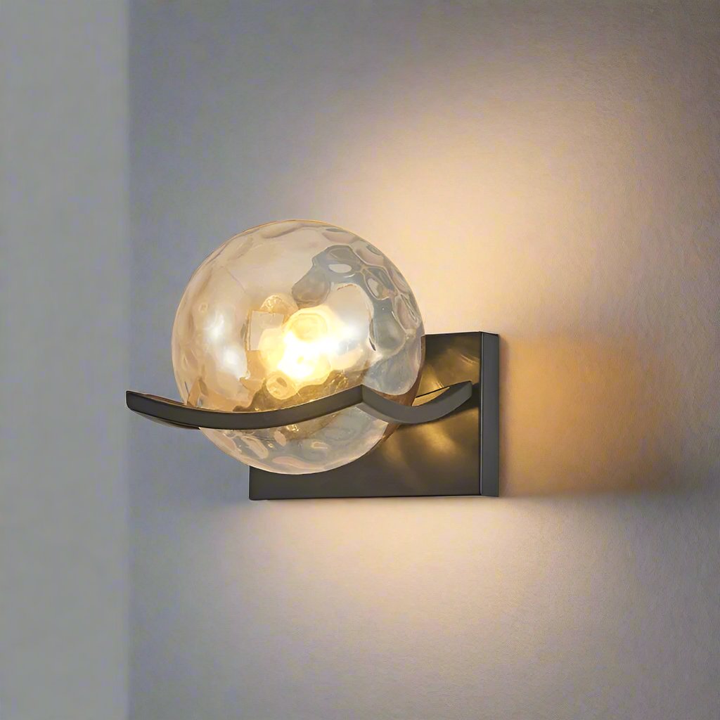 Modern LED Wall Lamp with Glass Panel