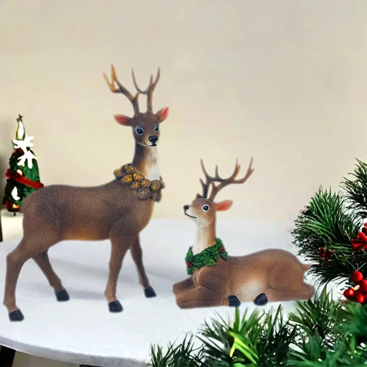Festive Reindeer Christmas Decoration