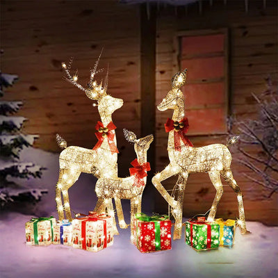 Enchanted Reindeer LED Christmas Decoration Set