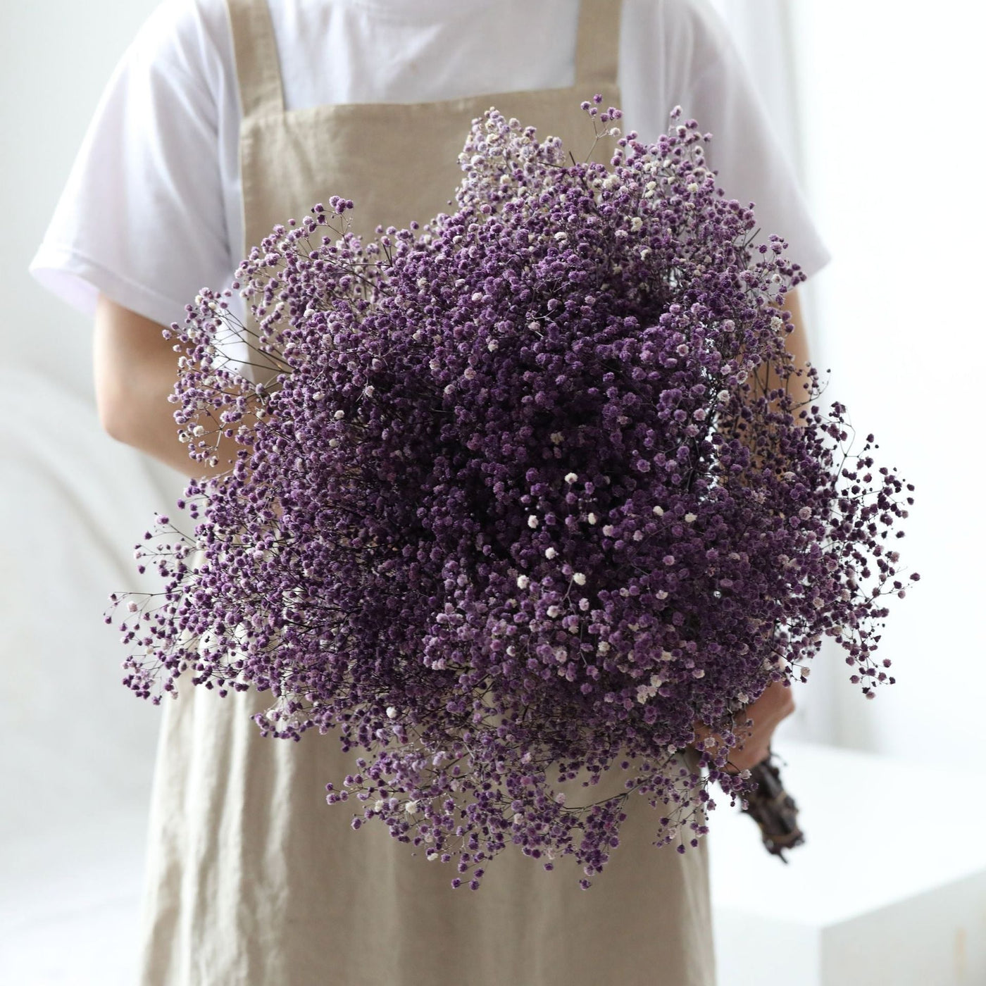 Dried Preserved Gypsophila Flower Bouquet – Natural Decor
