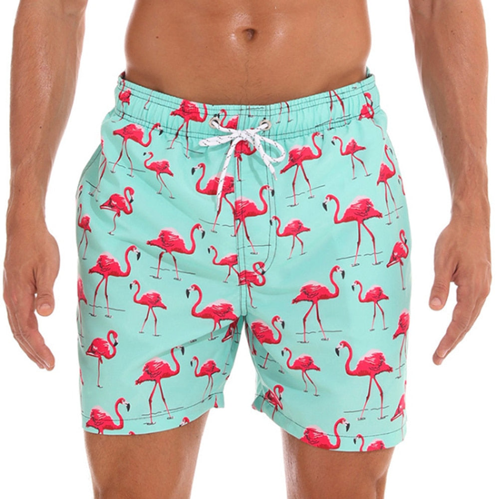 Men’s Quick-Dry Swim Shorts with Adjustable Drawstring Waist