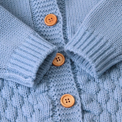 Knit Hooded Baby Romper with Bear Ears – Cozy Wear