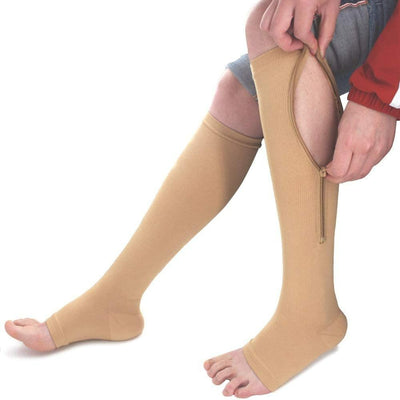 Support Compression Stockings with Zipper – Comfortable & Breathable