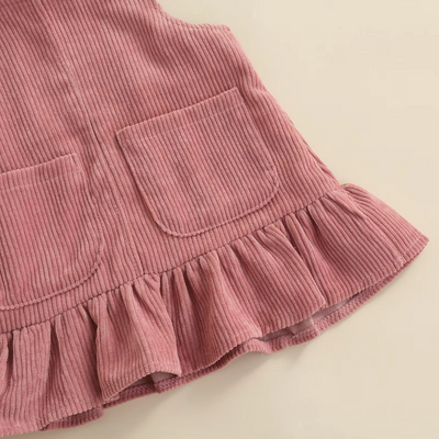 Baby Girl Ribbed Bodysuit Leopard Skirt and Bow Set