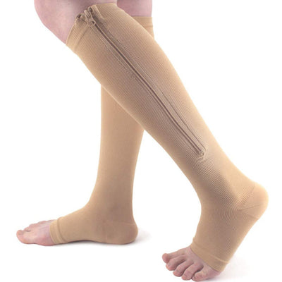 Support Compression Stockings with Zipper – Comfortable & Breathable