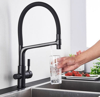 Pull Down Kitchen Faucet with Filtered Water Outlet