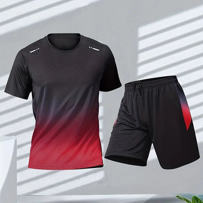 Men’s Gradient Sportswear Set Breathable Quick-Dry Two-Piece