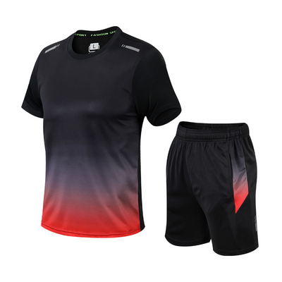 Men’s Gradient Sportswear Set Breathable Quick-Dry Two-Piece