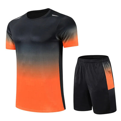 Men’s Gradient Sportswear Set Breathable Quick-Dry Two-Piece