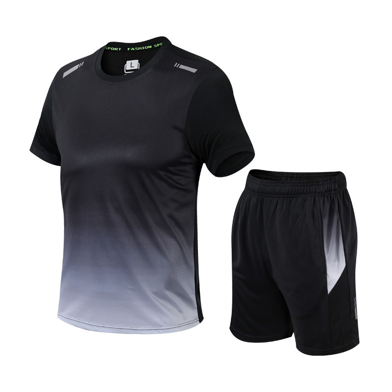 Men’s Gradient Sportswear Set Breathable Quick-Dry Two-Piece