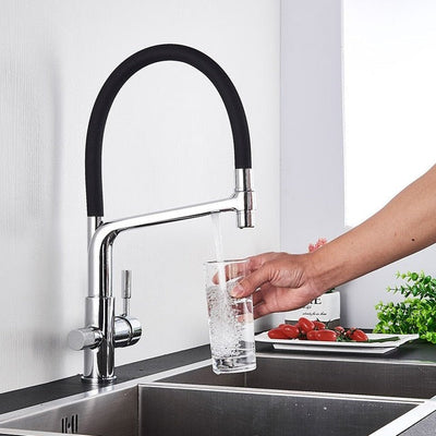 Pull Down Kitchen Faucet with Filtered Water Outlet