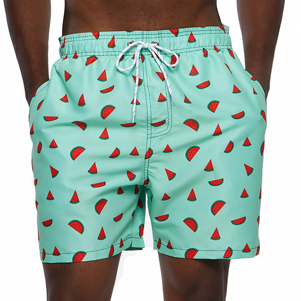 Men’s Quick-Dry Swim Shorts with Adjustable Drawstring Waist