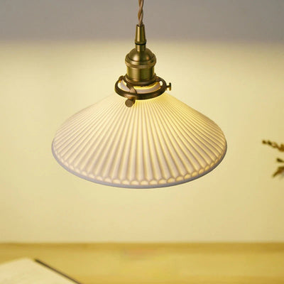 Scandinavian White Ceramic Pendant Light